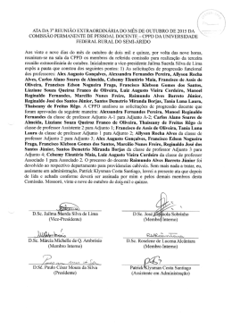 ata da 3ª reunião extraordinária do mes de outubro de 2015 da