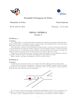 1 h 15 min PROVA TE´ORICA - Sociedade Portuguesa de Física