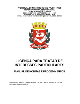 Licen&ccedil;a para Tratar de Interesses Particulares