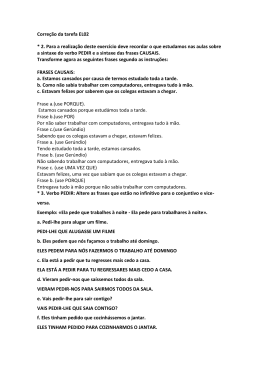 Correção da tarefa EL01- Frases causais e verbo - Coimbra-2011