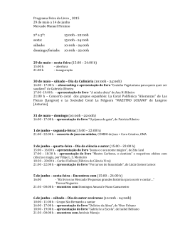 Programa da Feira do Livro de Aveiro