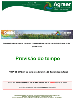 Previs&atilde;o do tempo