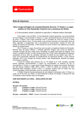 23.05 - Novo longa-metragem do cineasta Eduardo