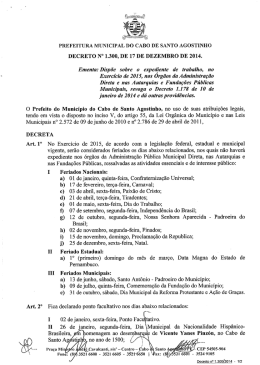 PREFEITURA MUNICEPAL D0 CABO BE SANTO AGOSTINHO