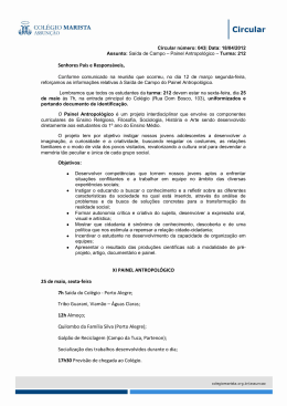 Sa&iacute;da de campo do Painel Antropol&oacute;gico Turma 212