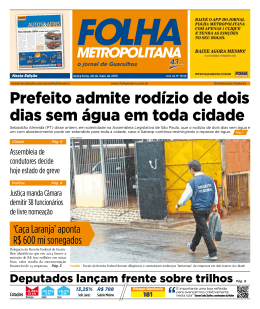 + VEJA MAIS - Folha Metropolitana