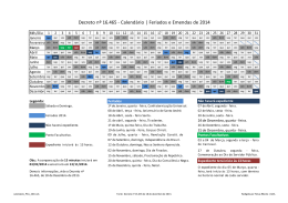 Decreto n&ordm; 16.465 - Calend&aacute;rio | Feriados e Emendas de