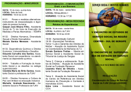 Semana do Curso de Servi&ccedil;o Social