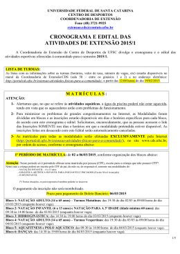 cronograma e edital das atividades de extensão 2015/1