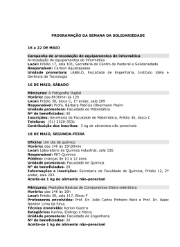 PROGRAMA&Ccedil;&Atilde;O DA SEMANA DA SOLIDARIEDADE 16 a