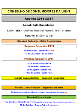 Agenda 2013 2014 - Reuni&otilde;es Plen&aacute;rias do Conselho