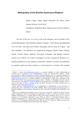 Bibliography of the Brazilian Ayahuasca Religions