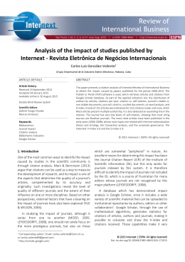 Analysis of the impact of studies published by Internext