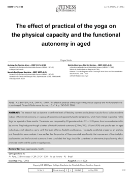 The effect of practical of the yoga on the physical capacity and the