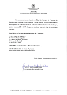 lista preliminar de candidatos