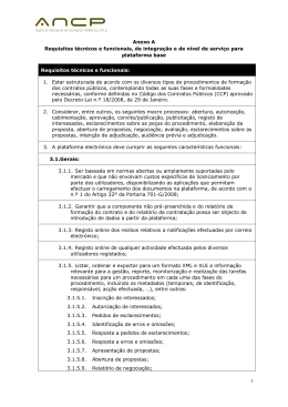 Anexo A Requisitos t&eacute;cnicos e funcionais, de integra&ccedil;&atilde;o e