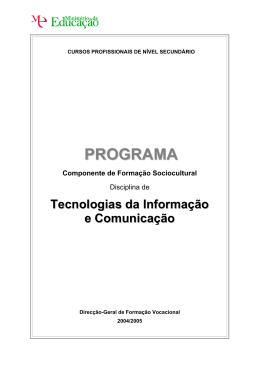 Programa de TIC - Cursos Profissionais
