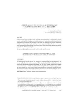 apropria&ccedil;&atilde;o de tecnologias de informa&ccedil;&atilde;o e comunica&ccedil;&atilde;o no meio