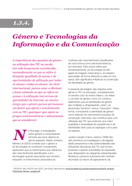 1.3.4.Género e Tecnologias da Informação e da Comunicação