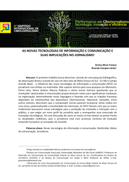 as novas tecnologias de informa&ccedil;&atilde;o e comunica&ccedil;&atilde;o e