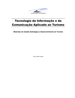 Programa da cadeira - Universidade da Madeira