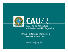 SICCAU – Sistema de Informação e Comunicação do CAU