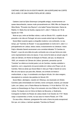 caetano josé da silva souto-maior, um alentejano na corte de d.joão