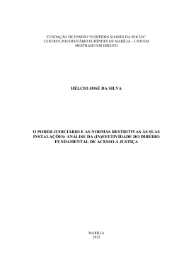 H&Eacute;LCIO JOS&Eacute; DA SILVA O PODER JUDICI&Aacute;RIO
