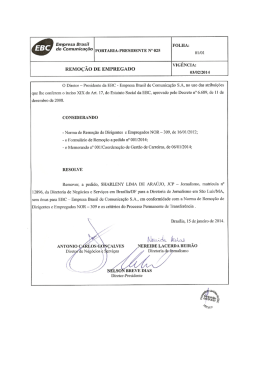 portaria &ndash; presin&ordm; 025 &ndash; remo&ccedil;&atilde;o &ndash; sharleny lima de araujo