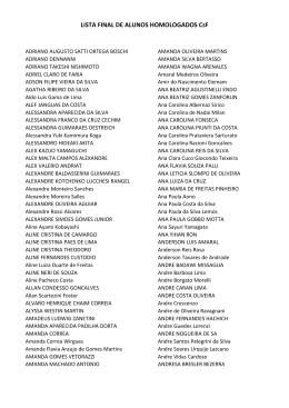 LISTA FINAL DE ALUNOS HOMOLOGADOS CsF