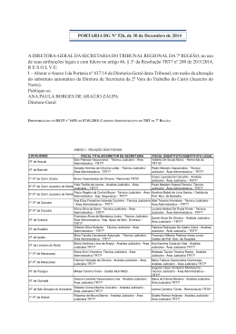 PORTARIA DG N&ordm; 526, de 30 de Dezembro de 2014 A DIRETORA