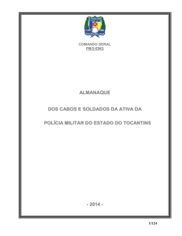 Almanaque dos CB e SD da PM-TO - Polícia Militar do Estado do