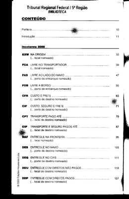 Incoterms 2000 - Tribunal Regional Federal da 5&ordf; Regi&atilde;o