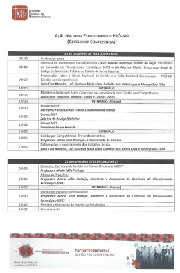 Programa&ccedil;&atilde;o MPSC 2014 - Conselho Nacional do Minist&eacute;rio P&uacute;blico