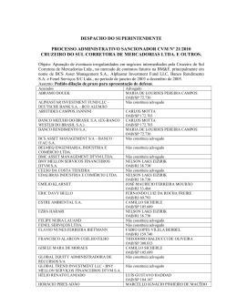 processo administrativo sancionador cvm n&ordm; rj2009/3082