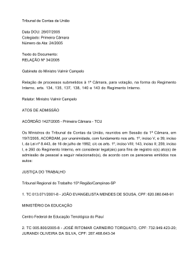 AC&Oacute;RD&Atilde;O 1427/2005 - Tribunal de Contas da Uni&atilde;o