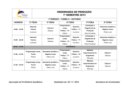 Engenharia de Produ&ccedil;&atilde;o Noturno