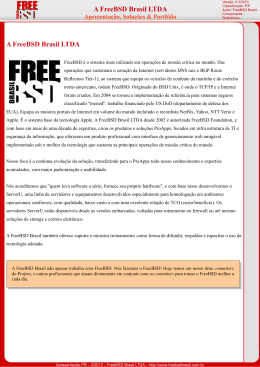 Apresentação Institucional da FreeBSD Brasil LTDA
