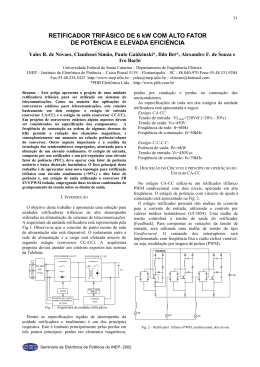 RETIFICADOR TRIF&Aacute;SICO DE 6 kW COM ALTO FATOR DE