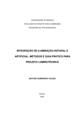 INTEGRAÇÃO DE ILUMINAÇÃO NATURAL E ARTIFICIAL