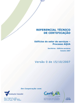 Referencial Técnico de Certificação