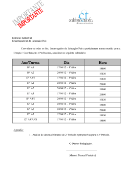Ano/Turma Dia Hora