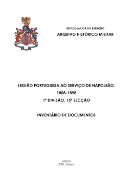 1-15 Legi&atilde;o Portuguesa ao Servi&ccedil;o de Napole&atilde;o _1808