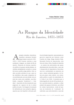 As Rusgas da Identidade. Rio de Janeiro, 1831-1833