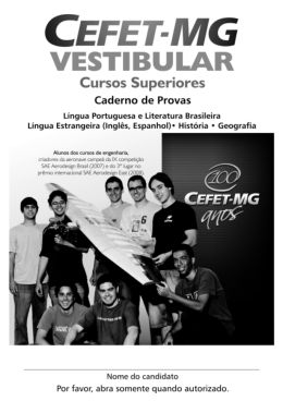 Hist&oacute;ria - Copeve - Cefet-MG
