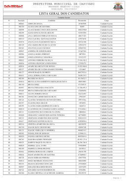 prefeitura municipal de capivari lista geral dos