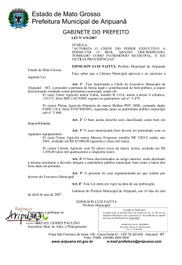 Leis nº 676/2007 - Prefeitura de Aripuanã
