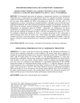 desempenho operacional de um prot&oacute;tipo &ldquo;aerossolo&rdquo;