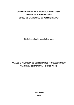An&aacute;lise e proposta de melhoria dos processos como vantagem