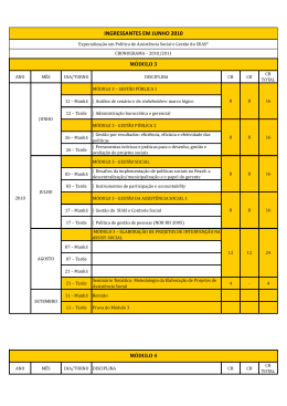 INGRESSANTES EM JUNHO 2010